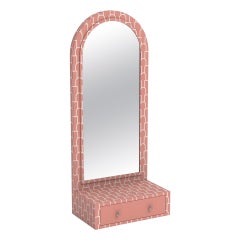 Mush Pink Floor Mirror mit Schublade