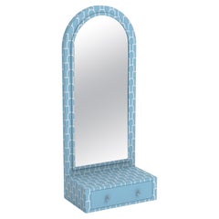 Mush Blue Floor Mirror mit Schublade