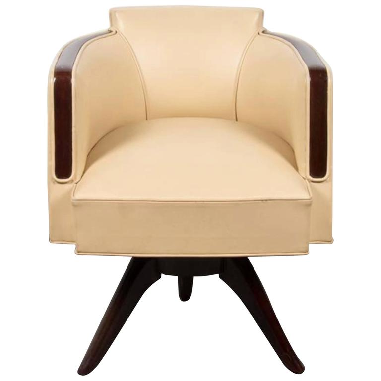 Very Chic Art Deco Style Armchair or Desk Chair For Sale at 1stdibs