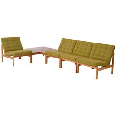 Danish Modern Sectional Lounge and Corner Table