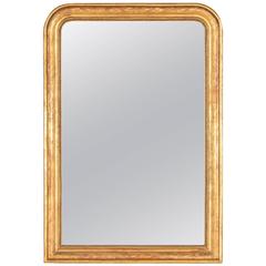 French Louis Philippe Period Gold Leaf Mirror, Mid-1800s