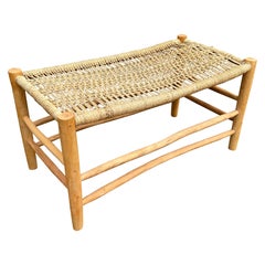 MCM Woven Bench Seat in Style of Charlotte Perriand