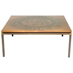 Rosewood and Copper Coffee Table, Denmark, circa 1970 4