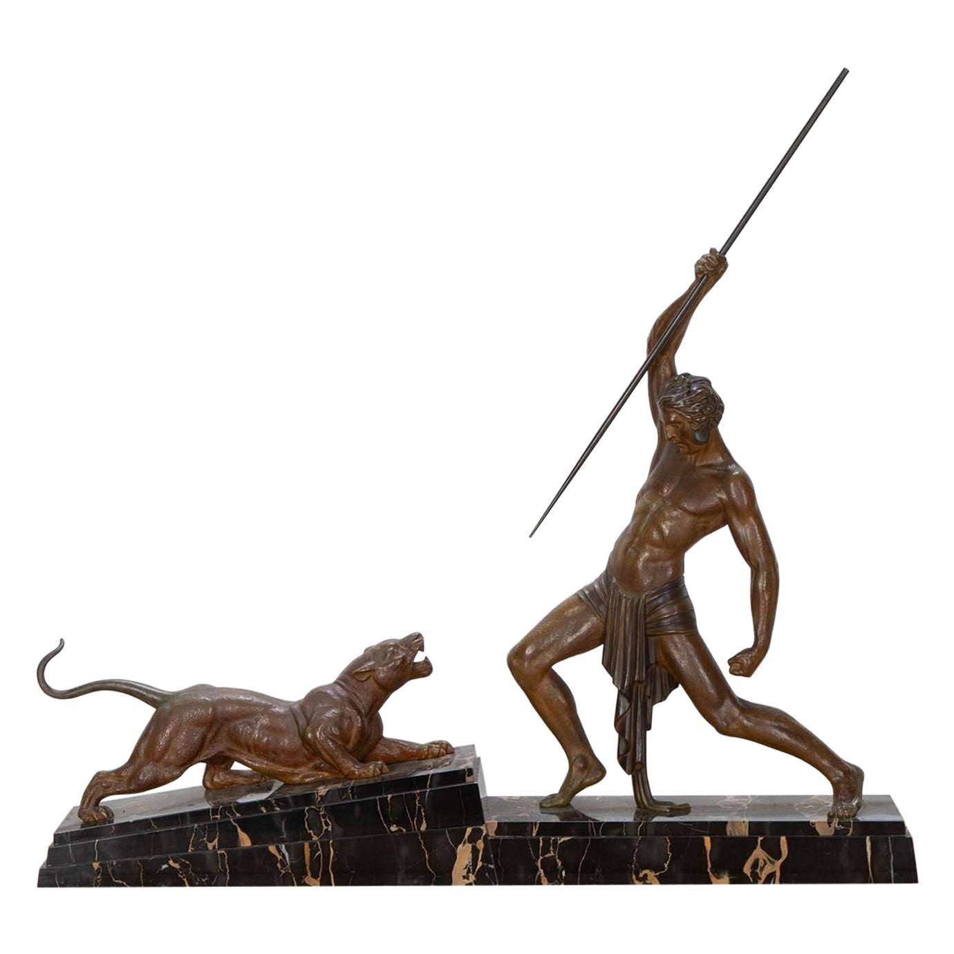 Escultura francesa del siglo XX "El Cazador" de D Chiparus