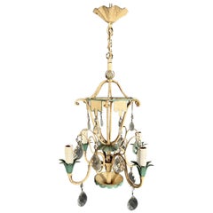 Patinated Hot Air Balloon with Crystals. French Work. Circa 1940