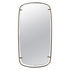 Brass Framed Wall Mirror by Münchner Zierspiegel, 1960s, Germany