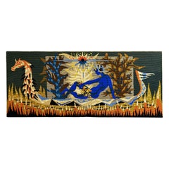 1970’s Wool Tapestry “La Barque De L’Ondine”