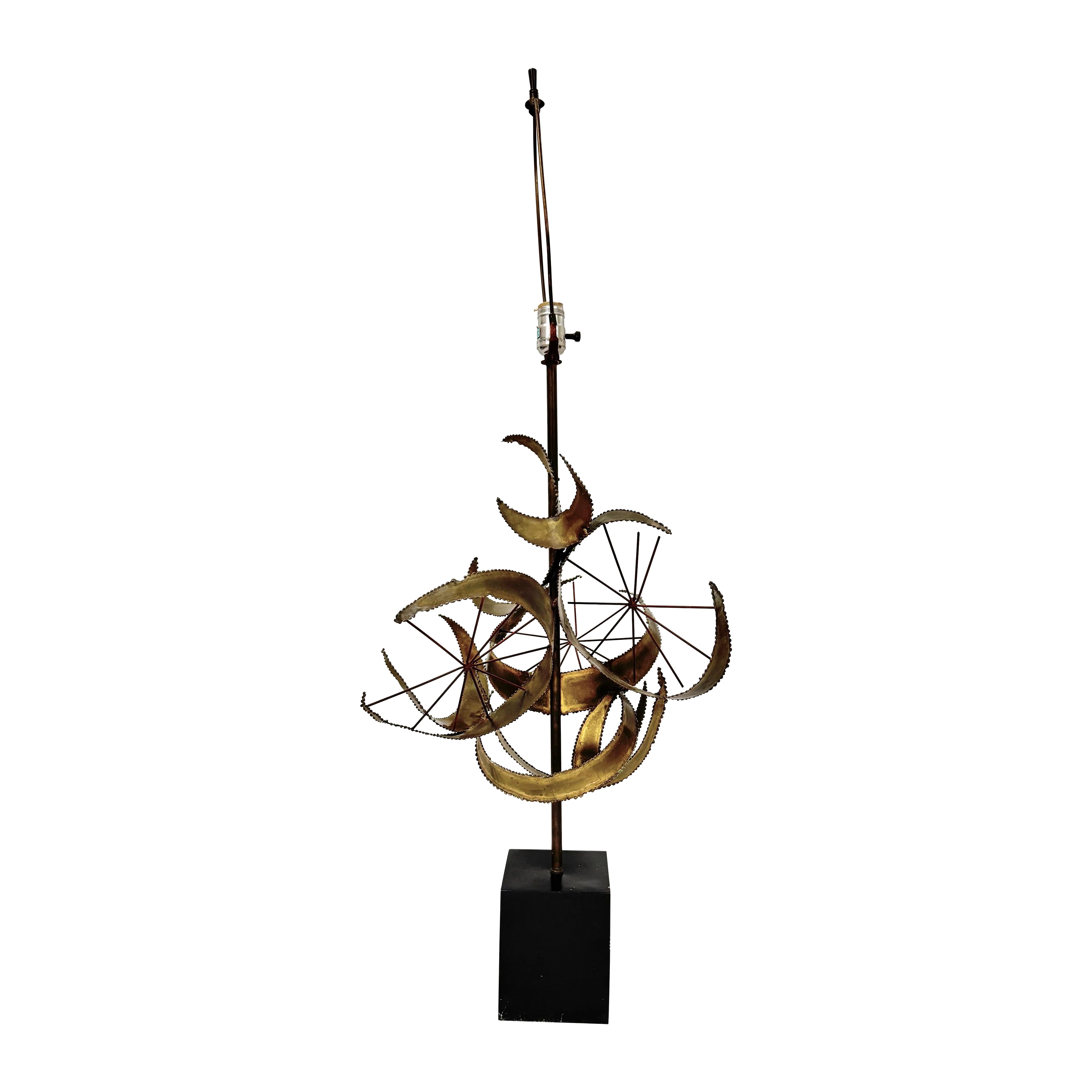 Lampe brutaliste du milieu du siècle dernier de Bijan of California pour Laurel Lamp Setterah