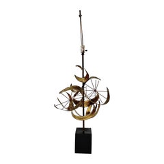 Mid Century Brutalist Lamp by Bijan of California for Laurel Lamp “Setterah”