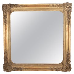 Antique Large 19th Century English Gilt Mirror
