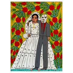Original Painting "The Bride and the Wrestler" by Jesus Lorenzo