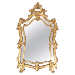 Antique 19th Century French Louis XV Style Giltwood Mirror