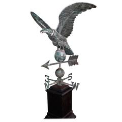 Antique 19th Century Monumental Full Body Eagle Weather Vane