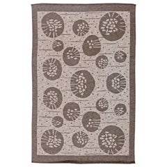 Doris Leslie Blau Midcentury Double Sided Swedish Flat-Weave Wool Rug by Orsa