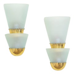 20th Century, Pietro Chiesa Pair of Wall Lights 40s