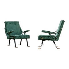 2Siècle, Ignazio Gardella Paire de fauteuils mod. Digamma pour Gavina, années 1950
