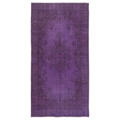5x9.8 Ft Contemporary Wool Area Rug in Purple Color, handgeknüpft in der Türkei