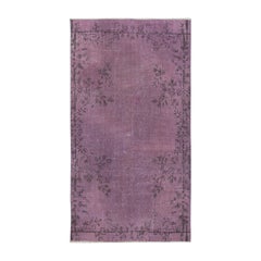 4.7x8.4 Ft Purple Color Handmade Area Rug from Turkey, Great 4 Modern Interiors