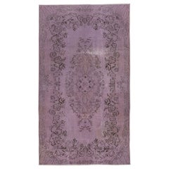 5x8.8 Ft The Moderns Tapis de sol antibactérien en violet, fait à la main en Turquie