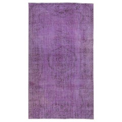 5x8.8 Ft Contemporary Hand Knotted Türkische Wolle Area Rug in lila Farbe