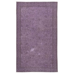 6x10 Ft Purple Colour Handmade Wool Rug from Turkey, Modern Home Decor (tapis de laine fait main en Turquie)