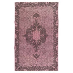 6.5x10 Ft Couleur rose Tapis de laine fait à la main en Turquie. Superbe intérieur moderne 4