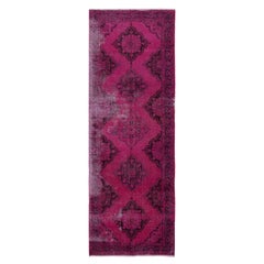 5x13.3 Ft Handmade Hallway Runner. Kitchen Rug. Corridor Rug. Pink Stair Rug