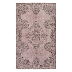5.4x8.8 Ft Pink Color Handmade Area Rug from Turkey. 4 intérieurs modernes