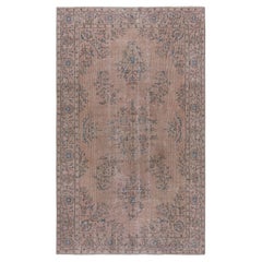 Tappeto turco vintage fatto a mano 5x8 Ft sovratinto in rosa per interni contemporanei