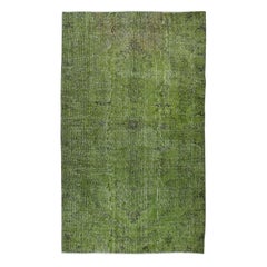 5.6x9.4 Ft Green Color Wool Area Rug for Modern Interiors, Handmade in Turkey (tapis de laine de couleur verte pour les intérieurs modernes, fait à la main en Turquie)