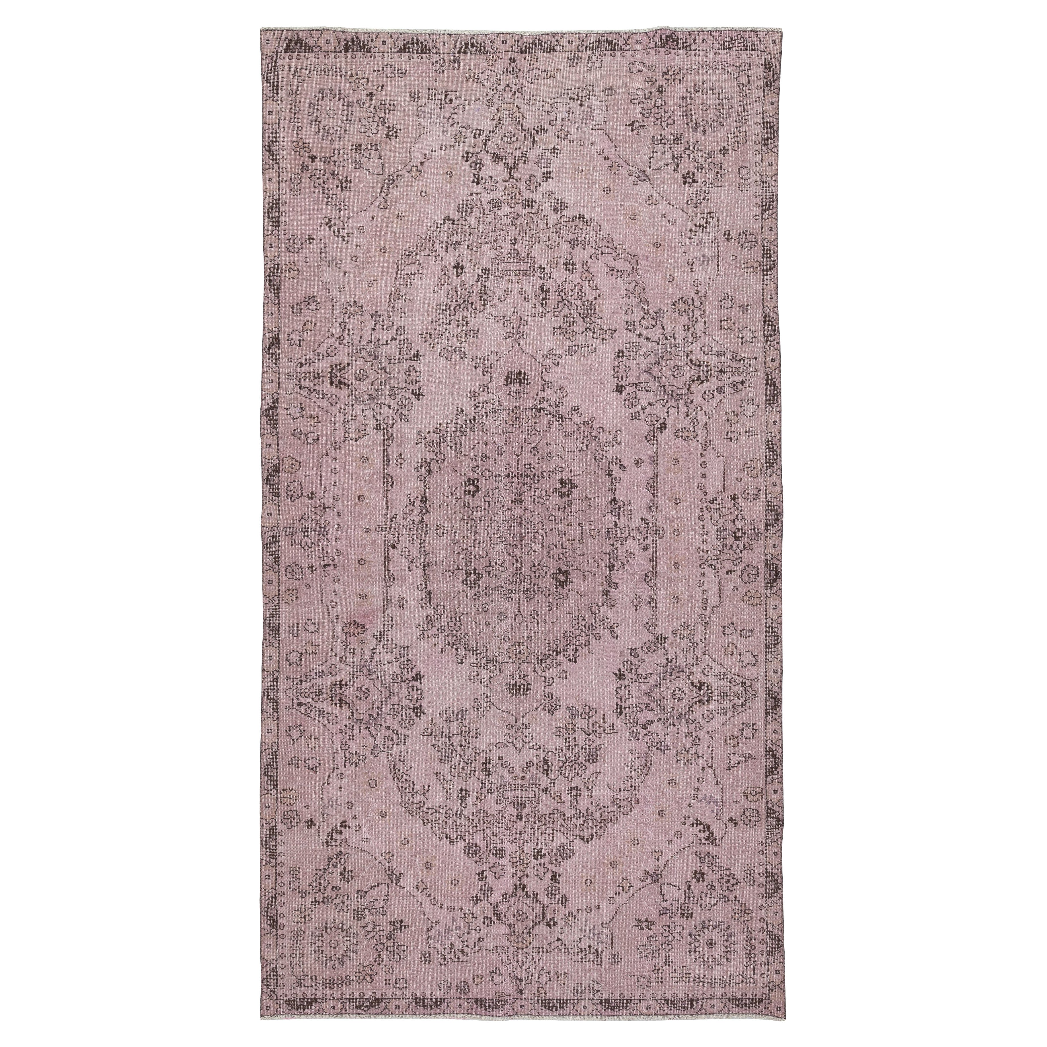 5.7x10.5 The Modernity Tapis de sol en laine. Fait à la main en Turquie. Tapis de salon rose