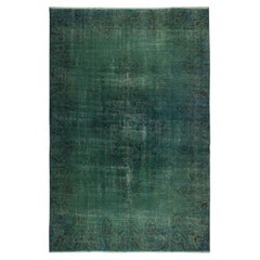 8.3x12.5 Ft Dark Green Handmade Large Area Rug, Modern Turkish Carpet (tapis turc moderne)