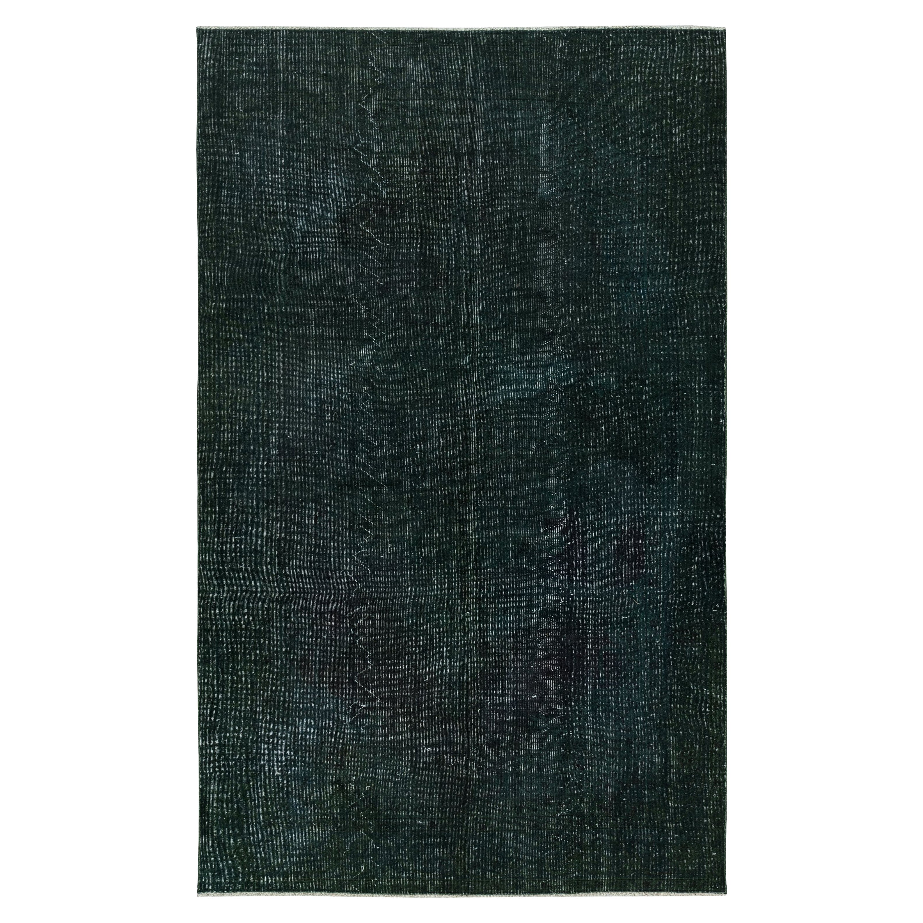 5.8x9.4 Ft Tappeto di lana turca annodato a mano e sovratinto in tinta unita Greene & Greene