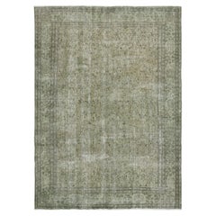 8.5x11 Ft Contemporary Handmade Turkish Area Rug in Grün, Woolen Bodenbelag