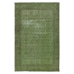 7x10.6 Ft Modern Modern Handmade Floral Patterned Turkish Large Area Rug in Green Color (Tapis de sol turc à motifs floraux fait à la main)