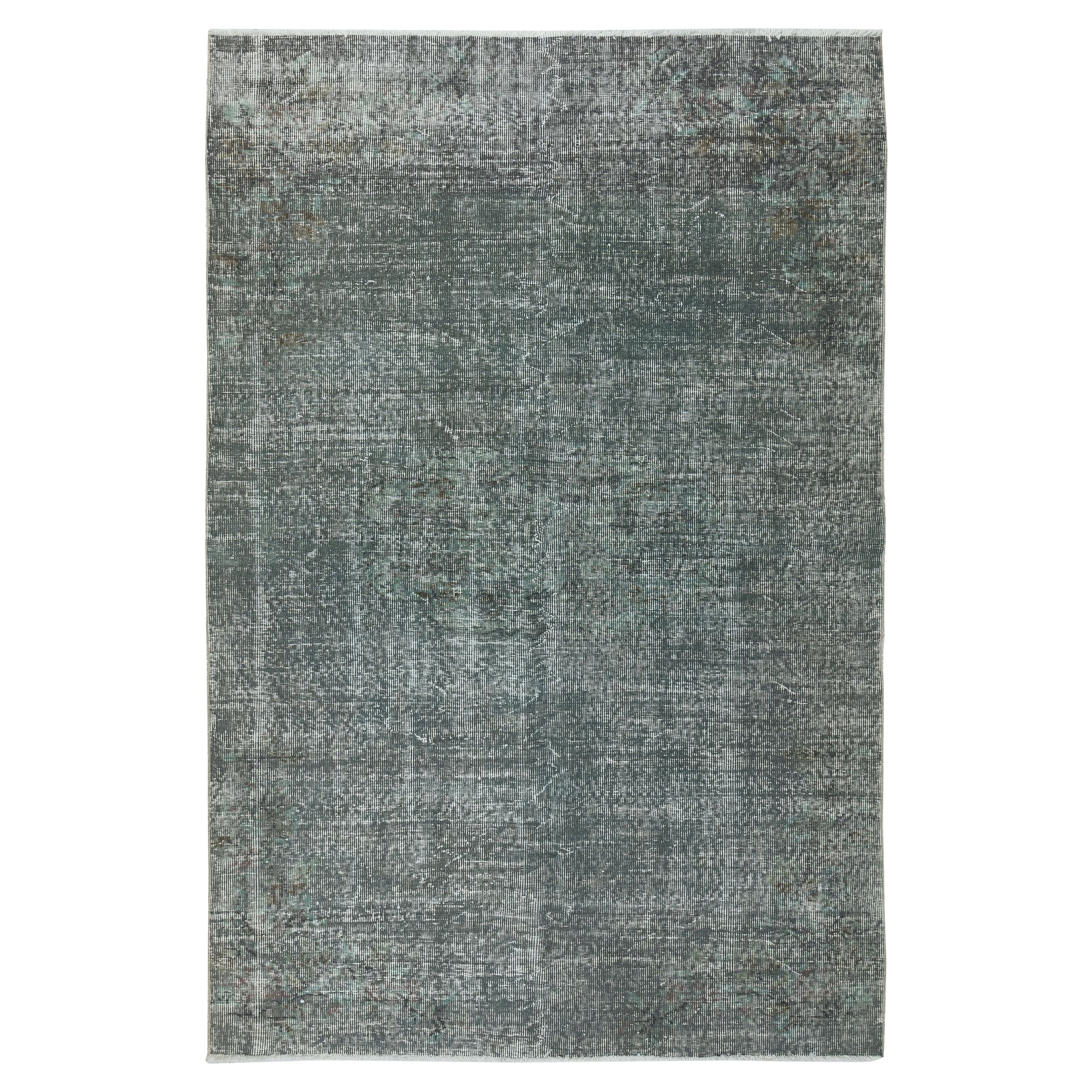 5.3x8 Ft Contemporary Hand-knotted Area Rug. Türkische Bodenbedeckung in grüner Farbe