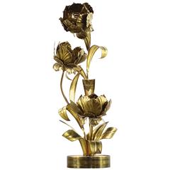 Very Rare Brass Floor Lamp in Manner of Charles Maison