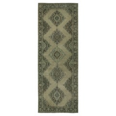 4.8x13 Ft Green Hallway Runner. Tapis de cuisine. Fait main Tapis de couloir. Tapis d'escalier
