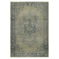 Tappeto decorativo in lana turca annodata a mano 7x10 Ft in colore verde