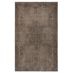 6x9.6 Ft Handmade Area Rug for Kids Room. Brown Color Modern Living Room Rug
