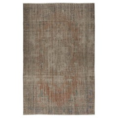 6.2x9.4 Ft Shabby Chic Style Modern Area Rug in Brown. Handgeknüpft in der Türkei