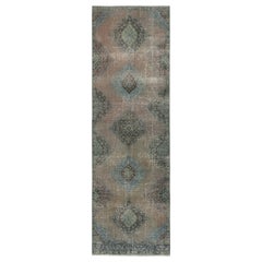Runner per corridoi marrone 3.8x12 Ft. Tappeto da cucina. Tappeto Corridoio fatto a mano. Tappeto per scale