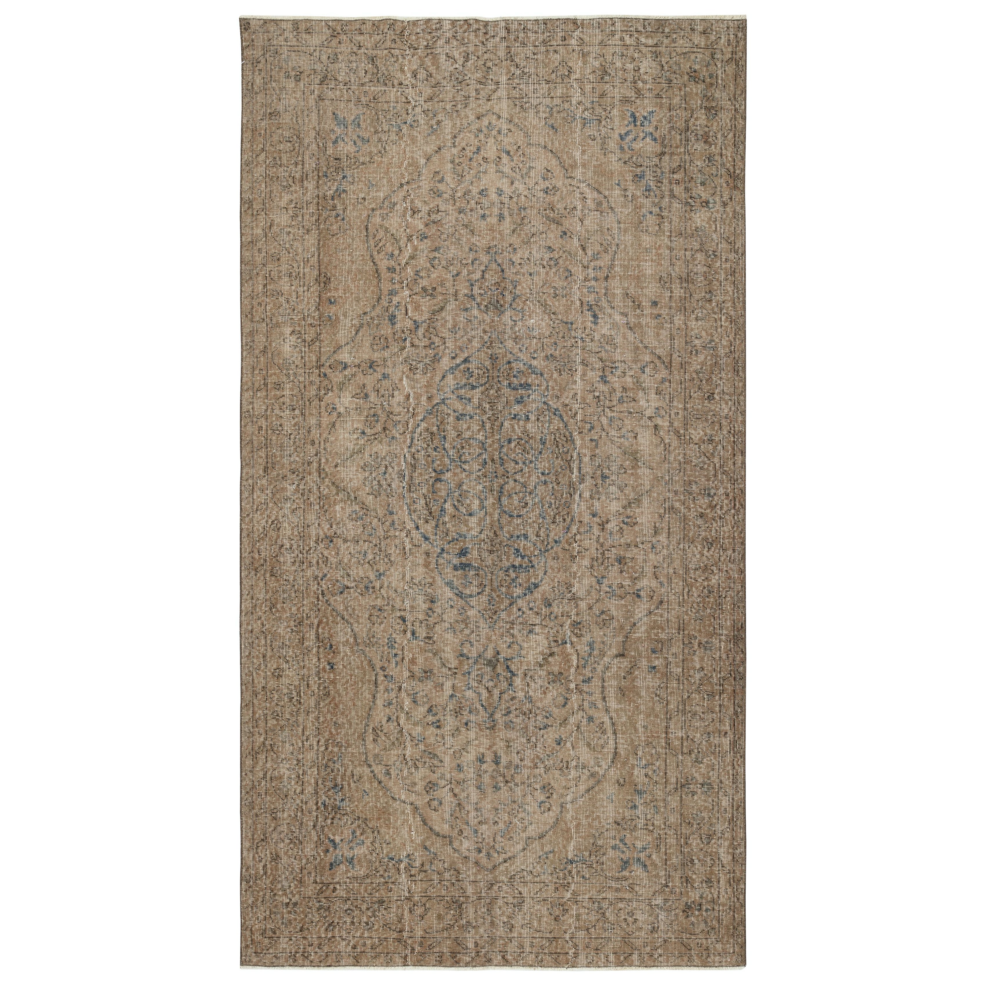 5.2x9.4 Ft Contemporary Handknotted Area Rug. Brown Farbe Türkisch Bodenbelag im Angebot
