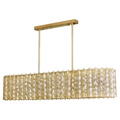 Long "Tubes" chandelier in Murano by Studio Glustin