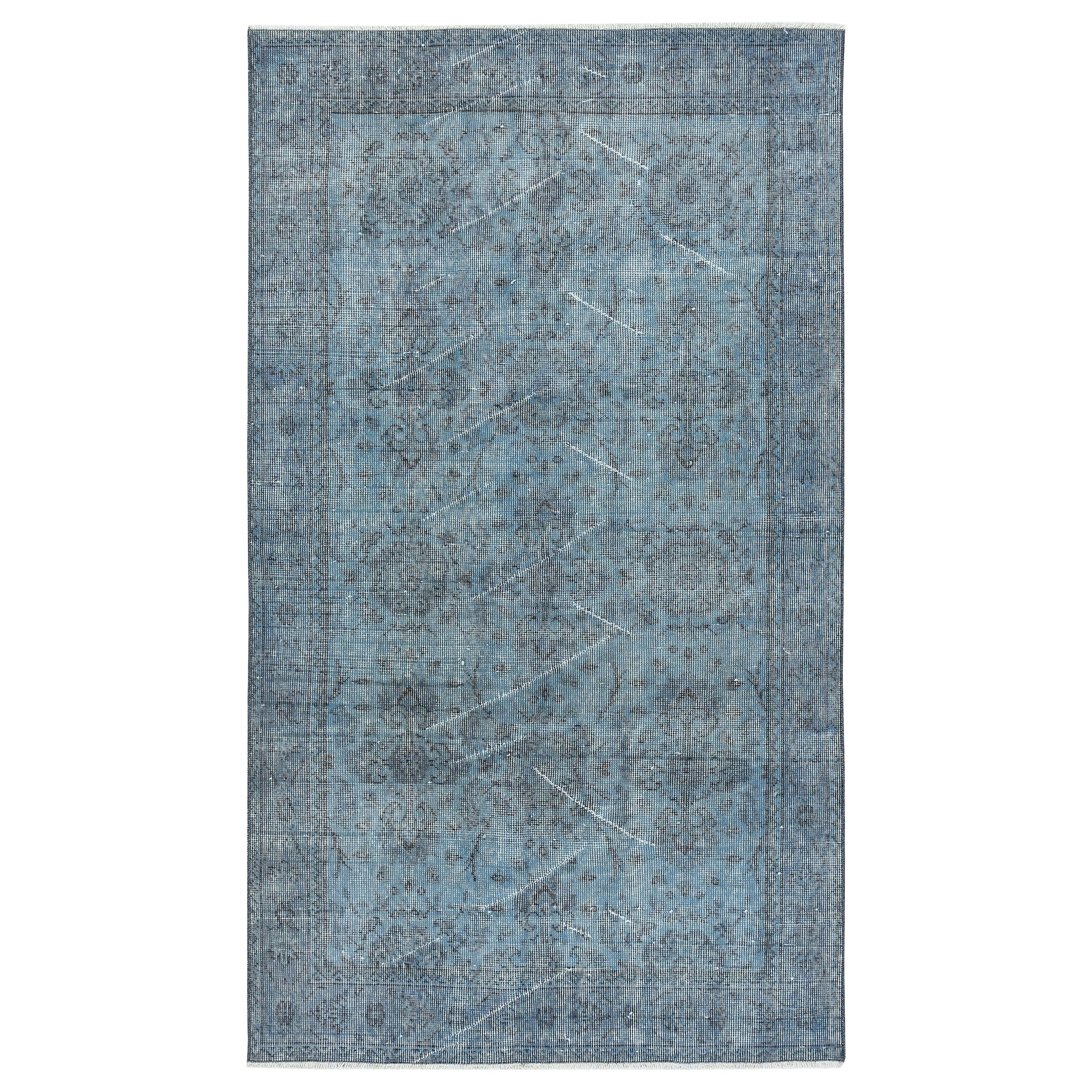 3.8x6.6 Ft Blue Color Rug for Modern Interiors, Handmade in Turkey (tapis d'accent de couleur bleue pour les intérieurs modernes, fait à la main en Turquie)