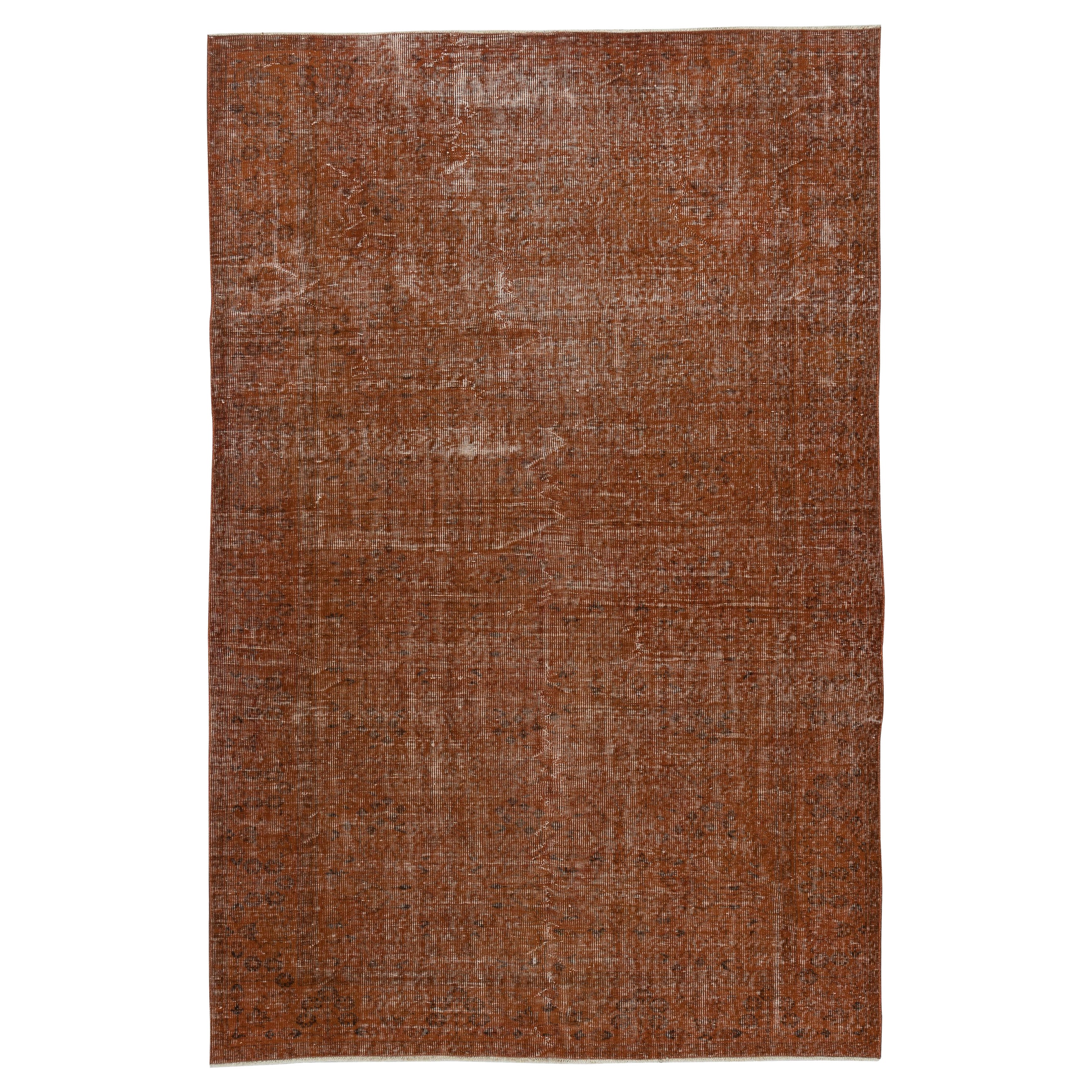 Tappeto per l'area contemporanea 6.2x9.6 Ft in colore arancione. Annodato a mano in Turchia.