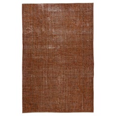 6.2x9.6 Ft Contemporary Area Rug in Orange Color. Noué à la main en Turquie.