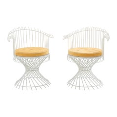 Mathieu Matégot pair of Anthéor armchairs 1950s