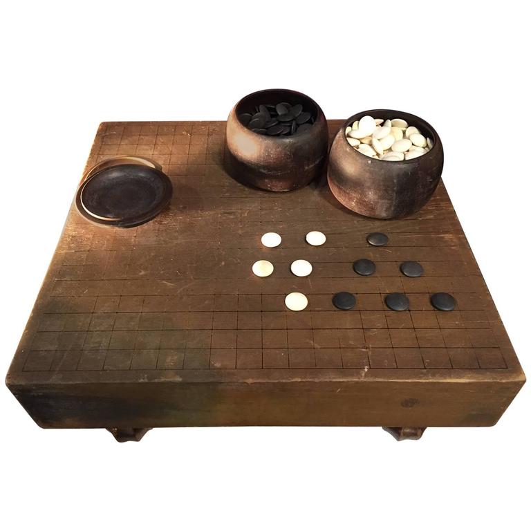 thumbnail interactive-video image 1 of Vintage Japanese Go Board (Goban) With Legs - Used Traditional IGO Game Board 1 of 3
