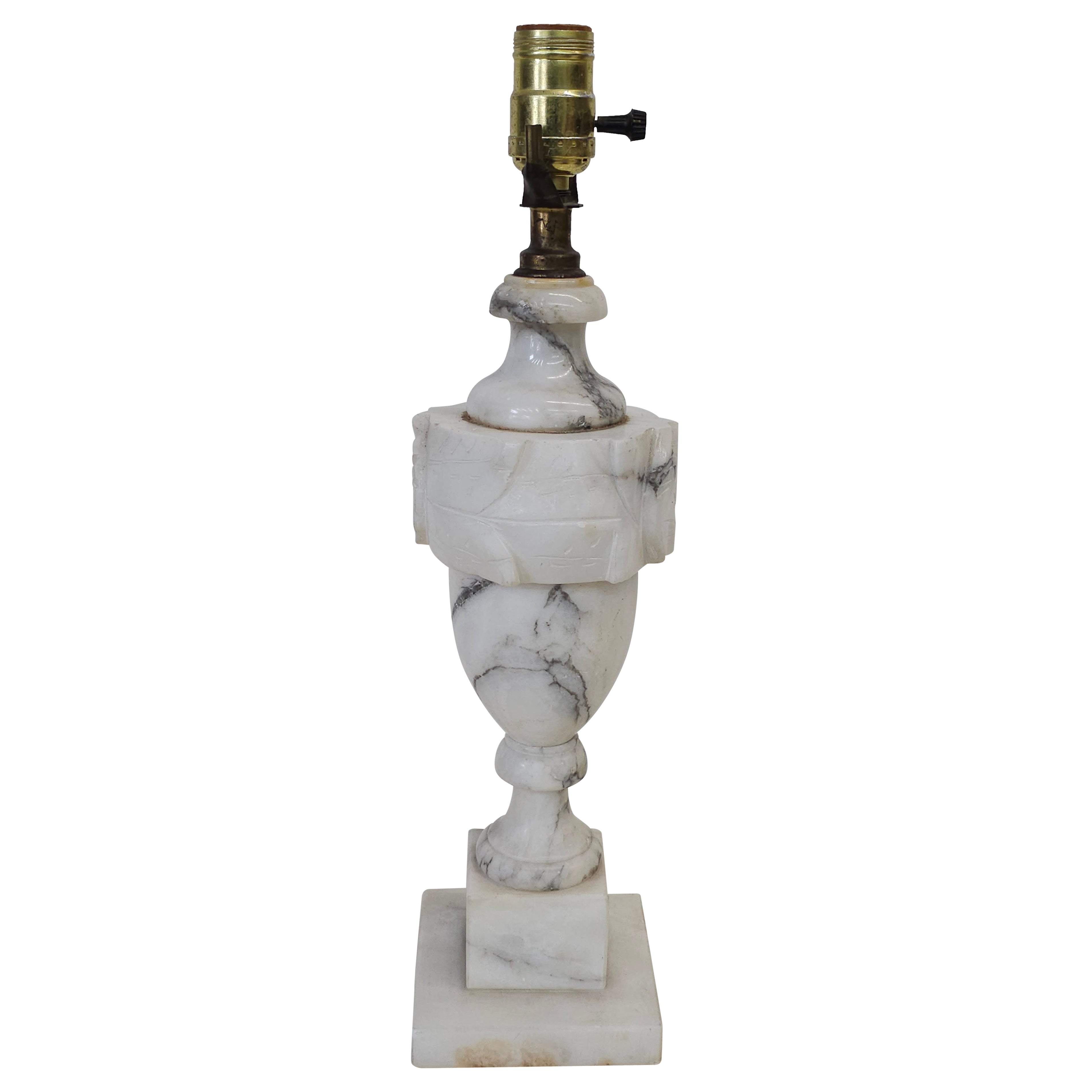 Mid-20th Century Italian Patinated Alabaster  Table Lamp